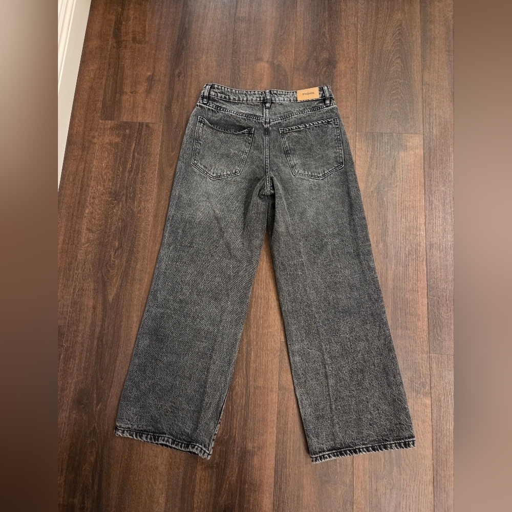 RSQ Charcoal Wide Leg Women's Jeans - Picture 6 of 7